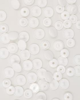 KAM T5 Resin Snap Fasteners - 12.4mm Round White - Tissushop