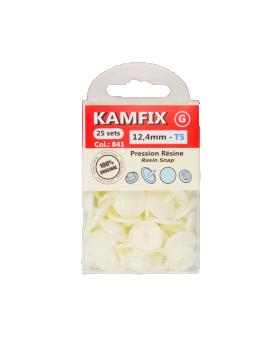 KAM T5 Resin Snap Fasteners - 12.4mm Round Ivory - Tissushop