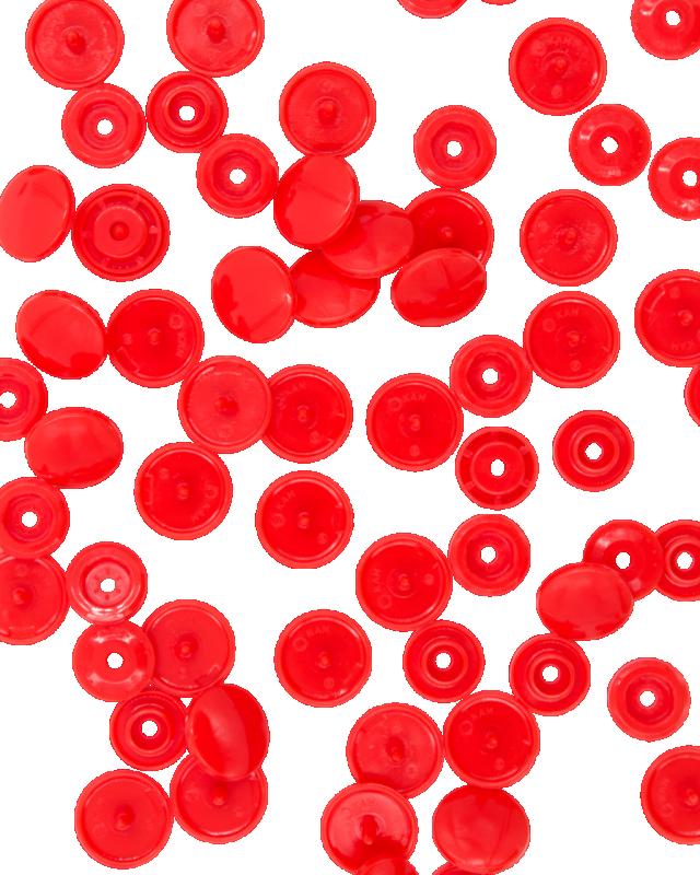 Boutons-Pression KAM Résine T5 - 12.4mm Rond Rouge - Tissushop