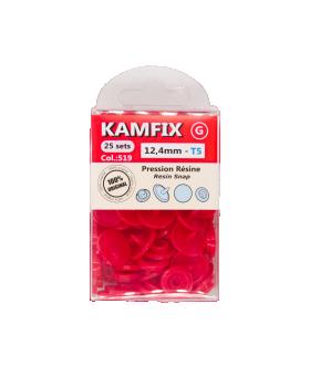 KAM T5 Resin Snap Fasteners - 12.4mm Round Vermillon - Tissushop