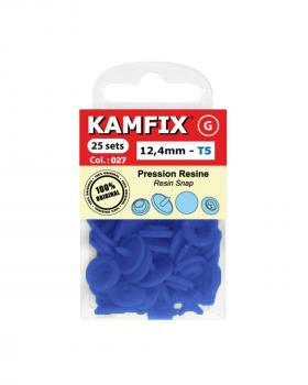 KAM T5 Resin Snap Fasteners - 12.4mm Round Royal Blue - Tissushop
