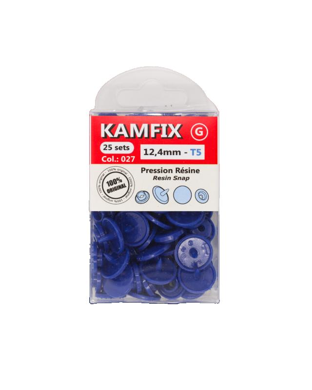 KAM T5 Resin Snap Fasteners - 12.4mm Round Royal Blue - Tissushop