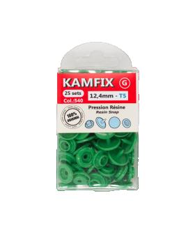 Boutons-Pression KAM Résine T5 - 12.4mm Rond Vert - Tissushop