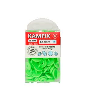 KAM T5 Resin Snap Fasteners - 12.4mm Round Grass Green - Tissushop