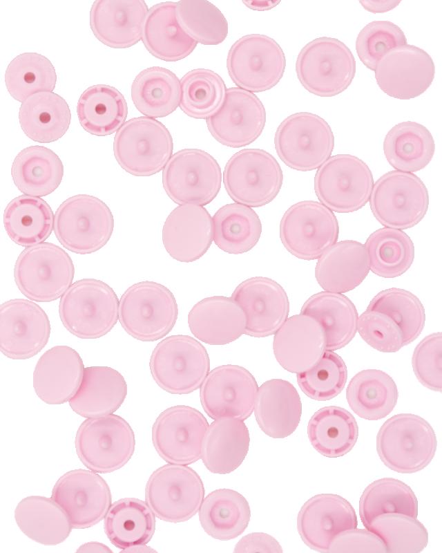 Boutons-Pression KAM Résine T5 - 12.4mm Rond Rose Bonbon - Tissushop