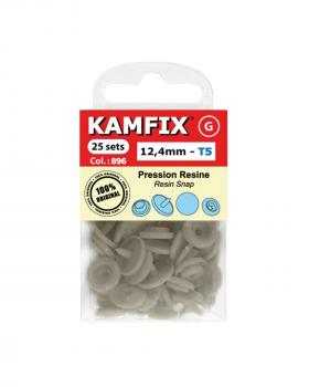 KAM T5 Resin Snap Fasteners - 12.4mm Round Copper - Tissushop