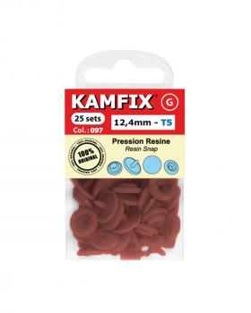 KAM T5 Resin Snap Fasteners - 12.4mm Round Brown - Tissushop