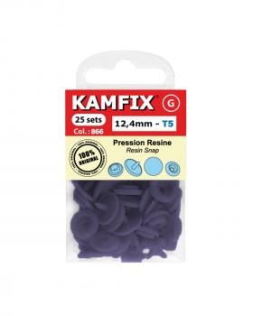 KAM T5 Resin Snap Fasteners - 12.4mm Round Cassis - Tissushop