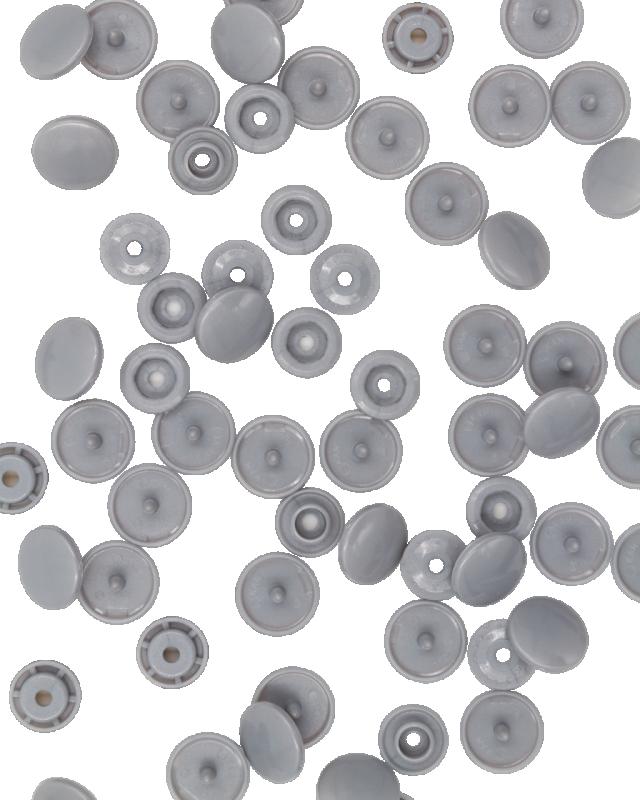 KAM T5 Resin Snap Fasteners - 12.4mm Round Light Grey - Tissushop