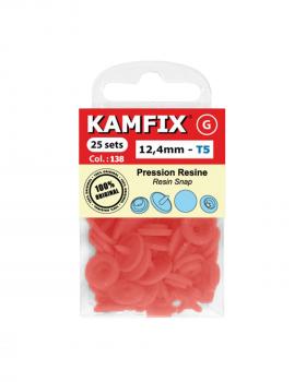 KAM T5 Resin Snap Fasteners - 12.4mm Round Tangerine - Tissushop