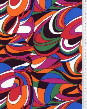 Viscose imprimé Seventies Multicolore - Tissushop