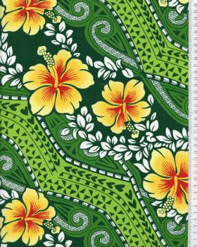 Polynesian Fabric MIAMO Green - Tissushop