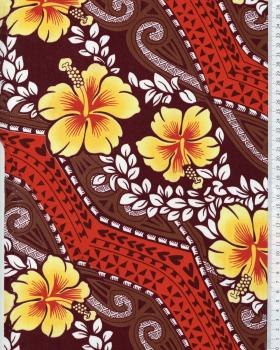 Polynesian Fabric MIAMO Brown - Tissushop