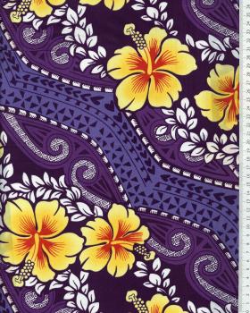 Polynesian Fabric MIAMO Purple - Tissushop