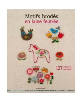 Motifs brodés en laine feutrée - Tissushop