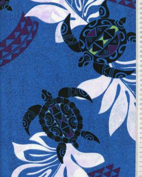 Polynesian Fabric WAILANI Blue - Tissushop