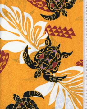 Polynesian Fabric WAILANI Orange - Tissushop
