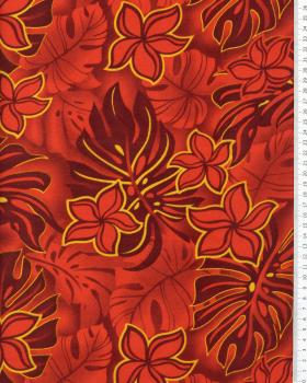 Polynesian Fabric WOA Red - Tissushop