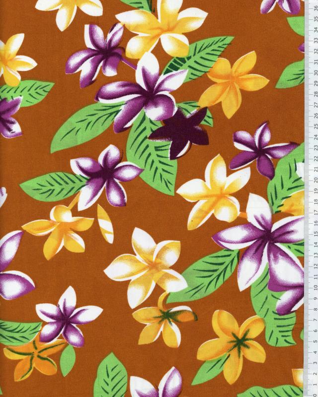 Polynesian Fabric WEHI Ochre - Tissushop