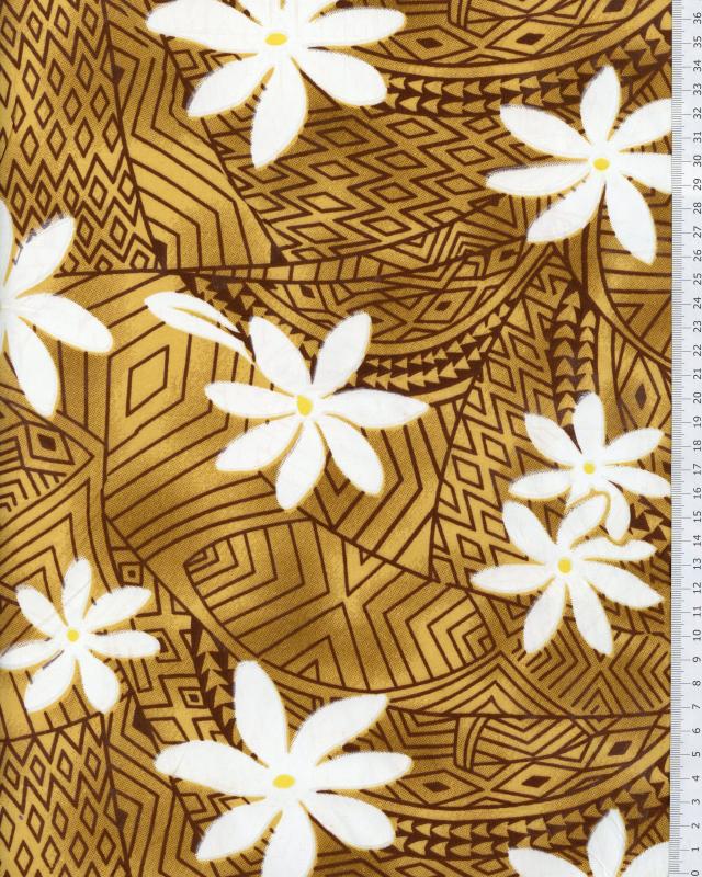 Polynesian Fabric WEKIU Ochre - Tissushop