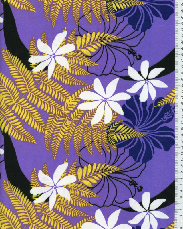 Polynesian Fabric ORIATA Purple - Tissushop