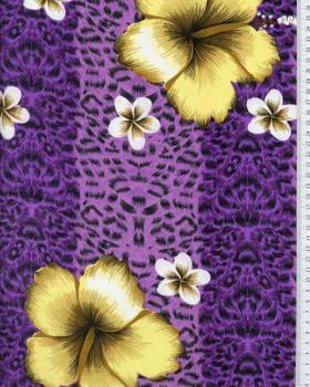 Tissu Polynésien OVIRI Violet - Tissushop