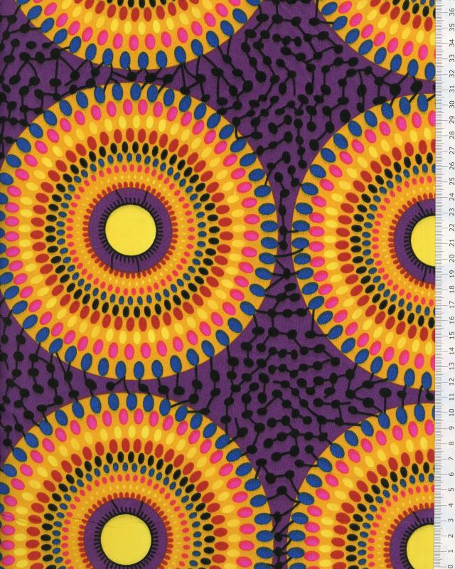 Polynesian Fabric PAORA Purple - Tissushop