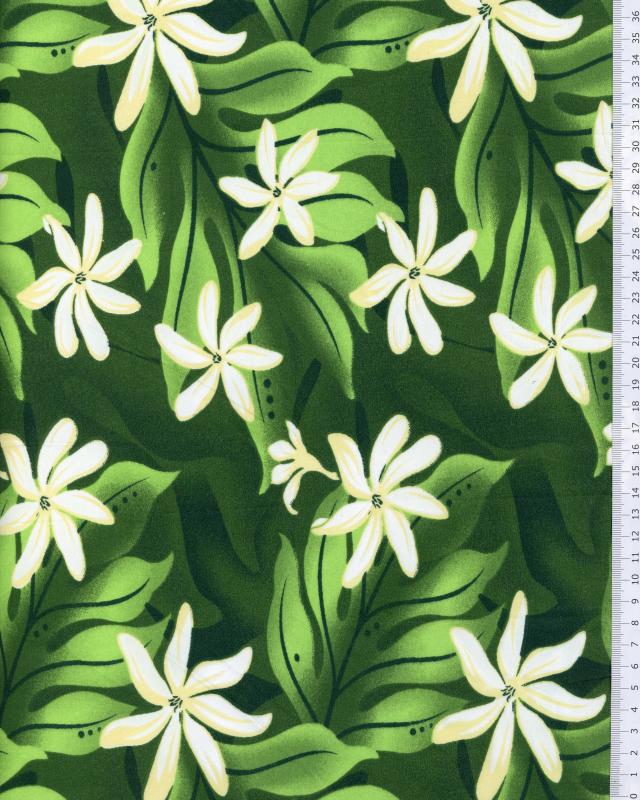 Polynesian Fabric KAEO Green - Tissushop