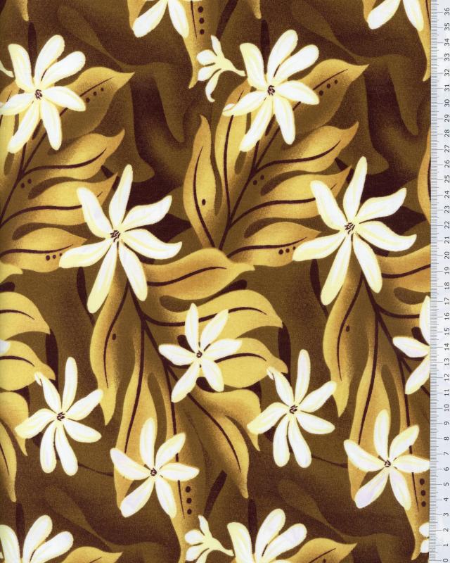 Polynesian Fabric KAEO Brown - Tissushop