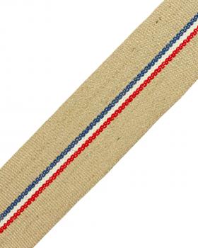 Sangle de Jute Tapissier CS 811 Rayure Tricolore en 85 mm - Tissushop