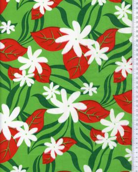 Polynesian Fabric HALOA Green - Tissushop