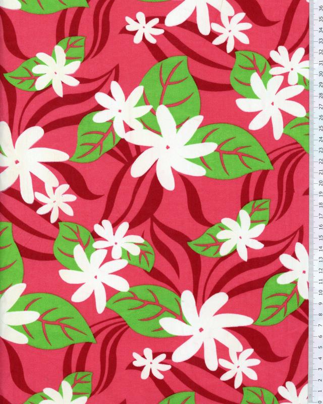 Polynesian Fabric HALOA Pink - Tissushop