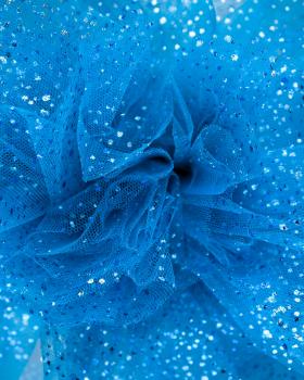 Tulle à paillettes Bleu Lagon - Tissushop