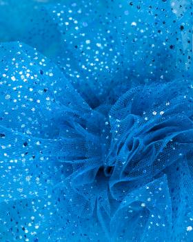 Tulle à paillettes Bleu Lagon - Tissushop