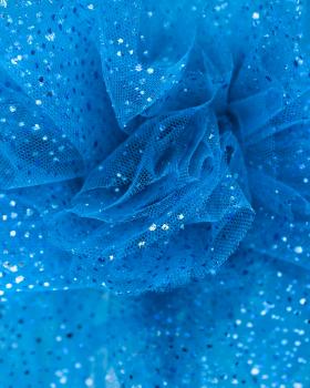 Tulle à paillettes Bleu Lagon - Tissushop