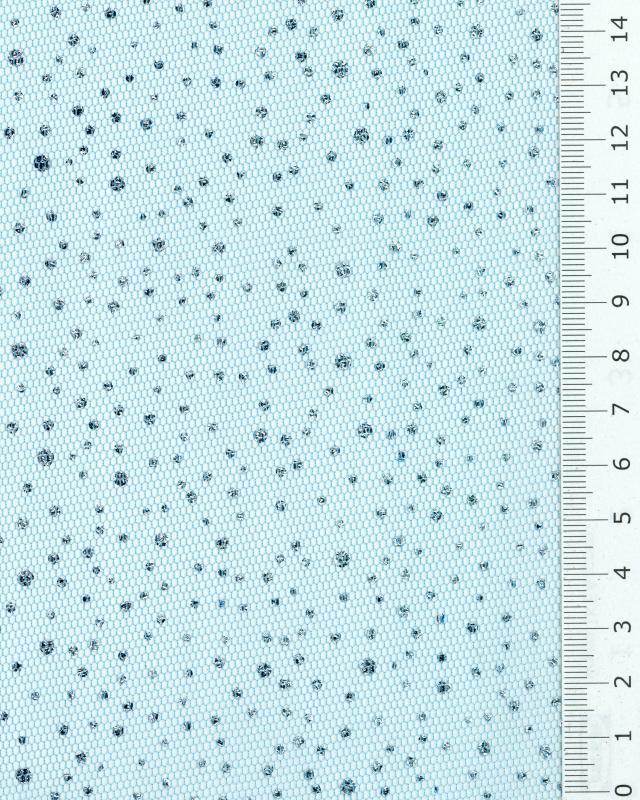 Tulle à paillettes Bleu Lagon - Tissushop