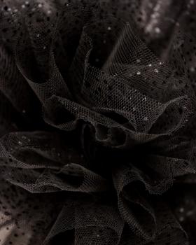 Tulle à paillettes Noir - Tissushop
