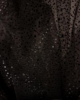 Tulle à paillettes Noir - Tissushop