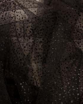 Tulle à paillettes Noir - Tissushop