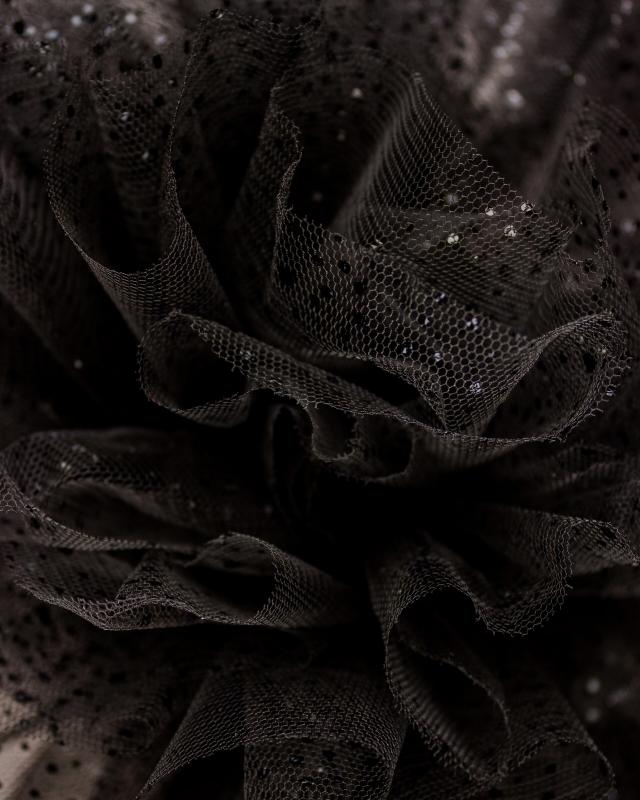 Tulle à paillettes Noir - Tissushop
