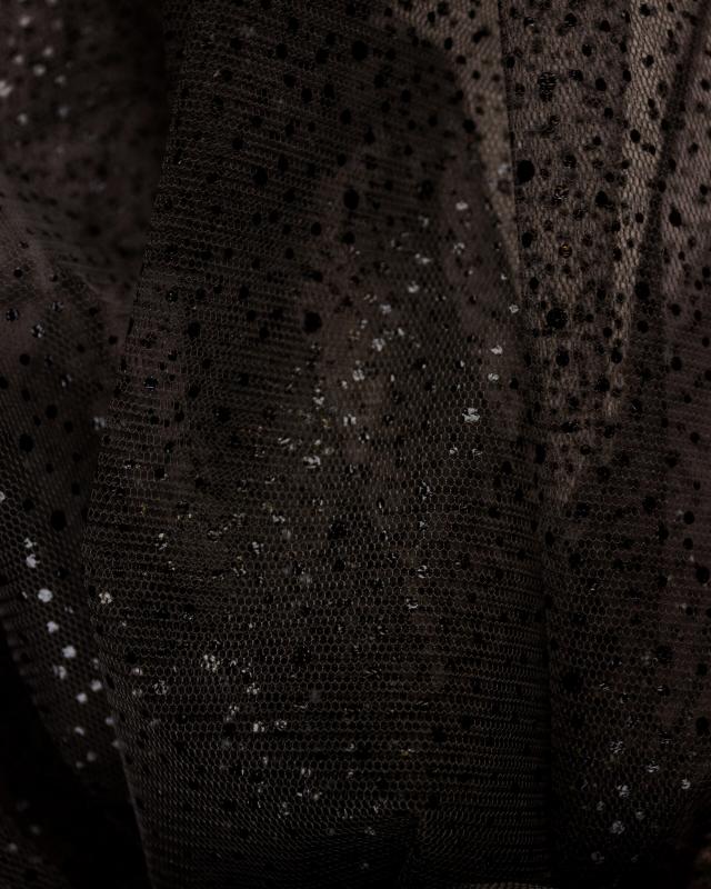 Tulle à paillettes Noir - Tissushop