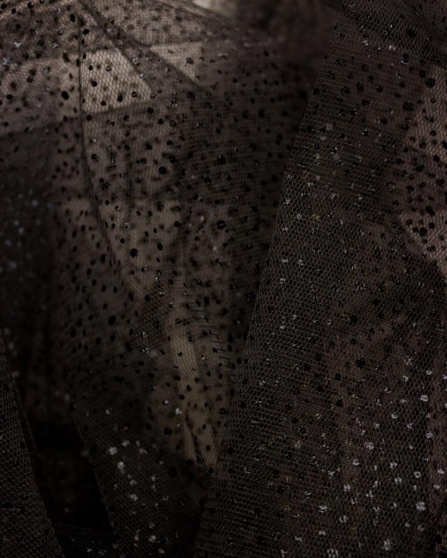 Tulle à paillettes Noir - Tissushop