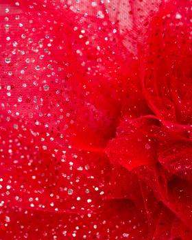 Tulle à paillettes Rouge - Tissushop