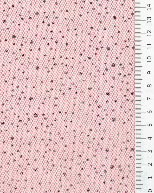 Tulle à paillettes Rouge - Tissushop