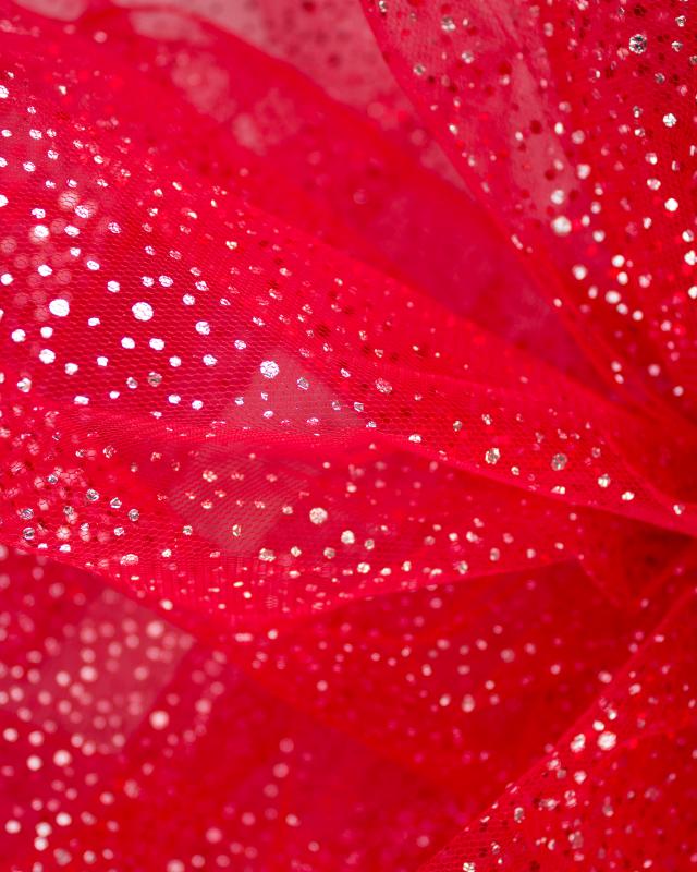 Tulle à paillettes Rouge - Tissushop