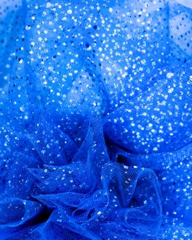 Tulle à paillettes Bleu Roi - Tissushop