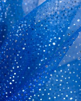 Tulle à paillettes Bleu Roi - Tissushop
