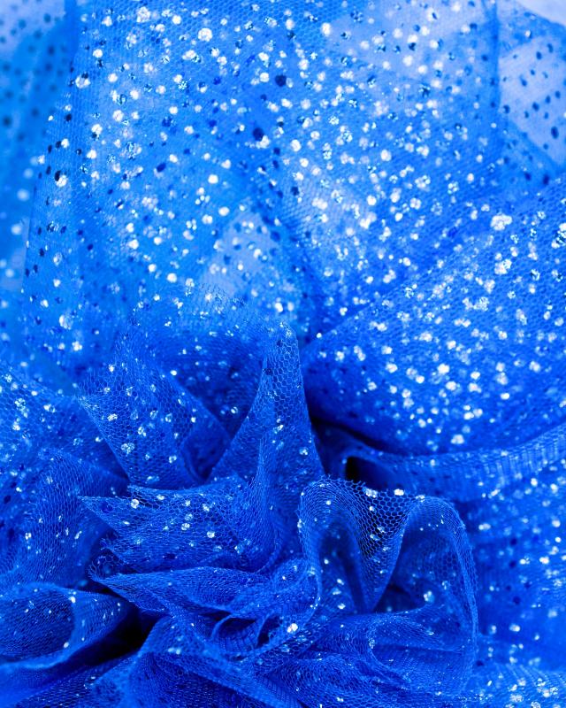 Tulle à paillettes Bleu Roi - Tissushop