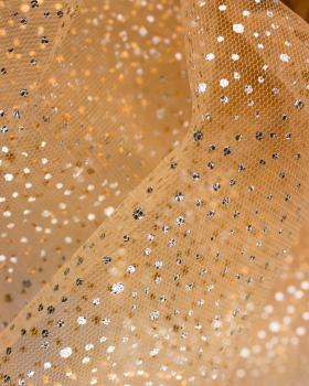 Tulle à paillettes Or - Tissushop