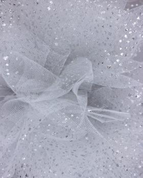 Tulle à paillettes Argent - Tissushop